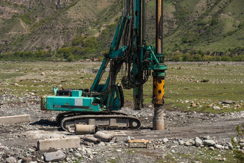 Drilling rig on a geotechnical investigation site